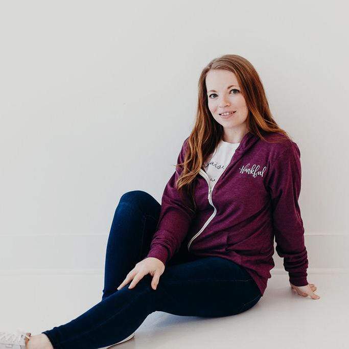 Thankful Lightweight Zip up Hoodie