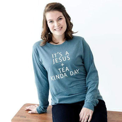 It's a Jesus and Tea Kinda Day Crew Longsleeve