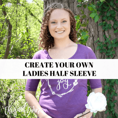 Create Your Own Ladies Half Sleeve Scoop Neck
