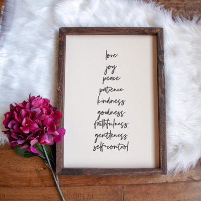 Fruit of the Spirit Handmade Sign