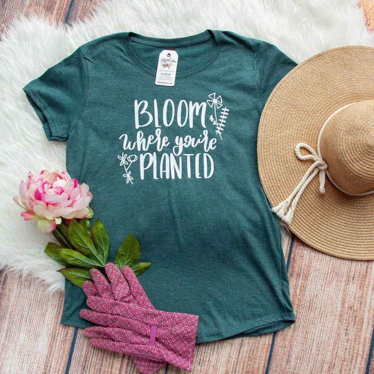 Bloom Where You're Planted Triblend Short Sleeve Shirt
