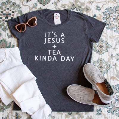 It's a Jesus and Tea Kinda Day Classic Short Sleeve Christian Shirt