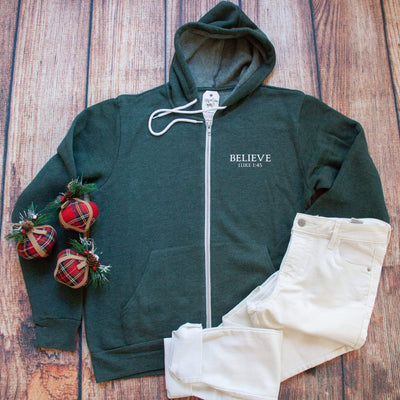 Believe Premium Fleece Zip Up Hoodie