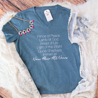 Name Above All Names Relaxed Ladies Vneck