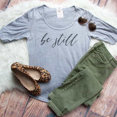 Be Still Half Sleeve Scoop Neck