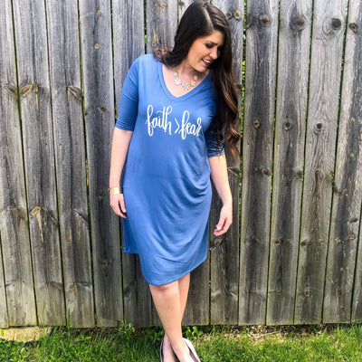 Faith > Fear T-Shirt Dress