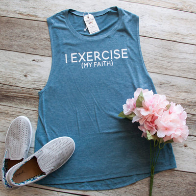 I Exercise (my faith) Ladies Muscle Tank