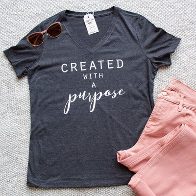 Created with a Purpose Relaxed Ladies Vneck