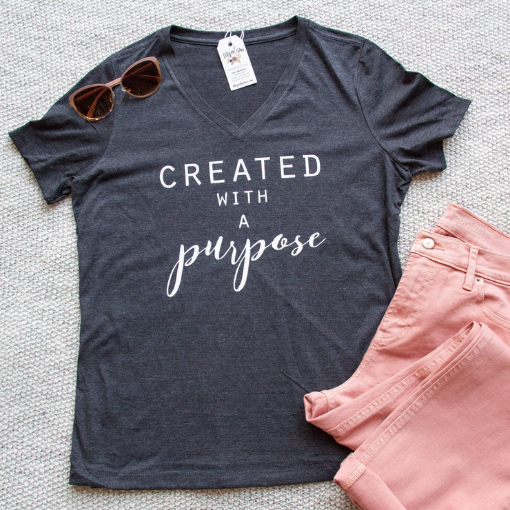 Created with a Purpose Relaxed Ladies Vneck