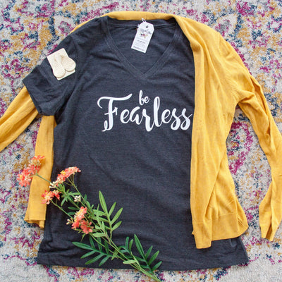 Be Fearless Relaxed Ladies Vneck