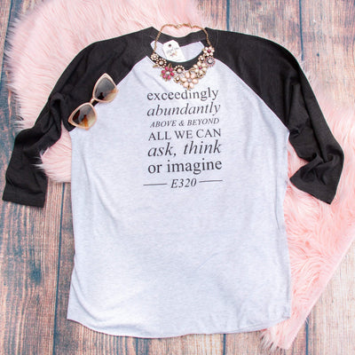 Ephesians 3:20 Baseball Tee