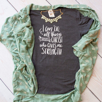 I Can Do All Things through Christ Philippians 4:13 Triblend Short Sleeve Shirt