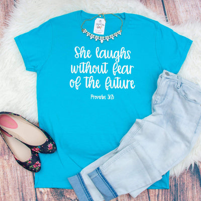 She Laughs without Fear of the Future Triblend Shirt