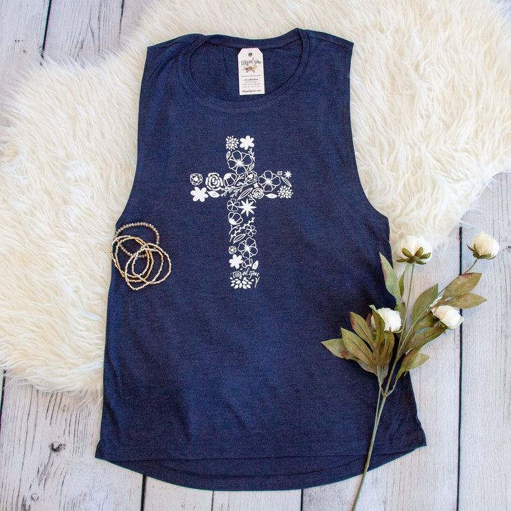 Blooming Cross Muscle Tank