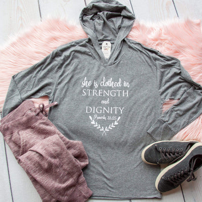She is Clothed in Strength and Dignity T-Shirt Hoodie