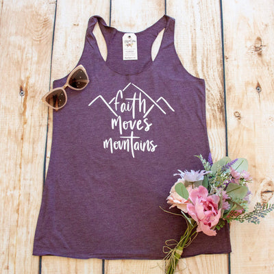 Faith Moves Mountains Racerback Tank
