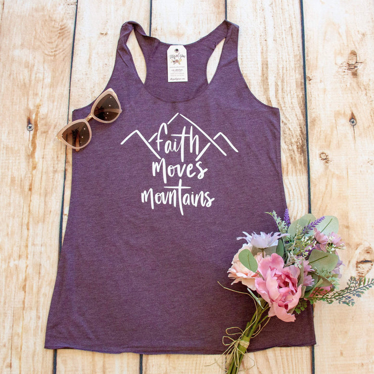 Faith Moves Mountains Racerback Tank
