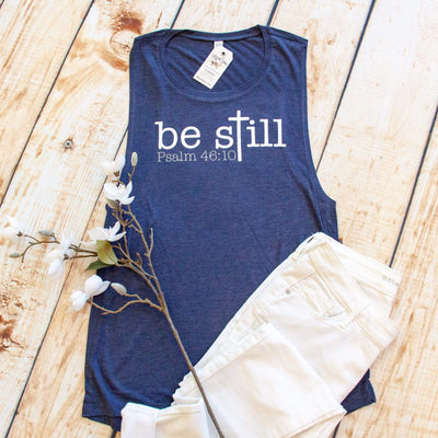 Be Still Cross Muscle Tank