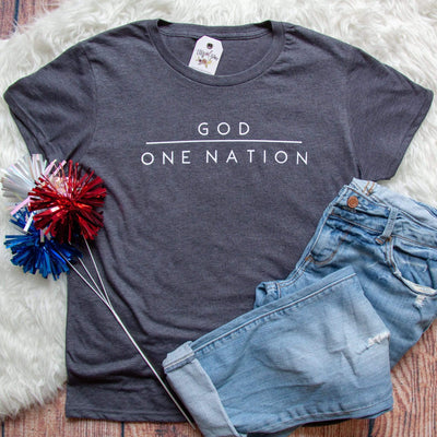One Nation Under God Classic Short Sleeve Shirt (Women's Fit)