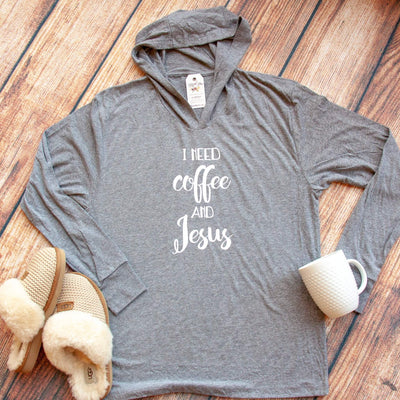 I Need Coffee and Jesus T-Shirt Hoodie
