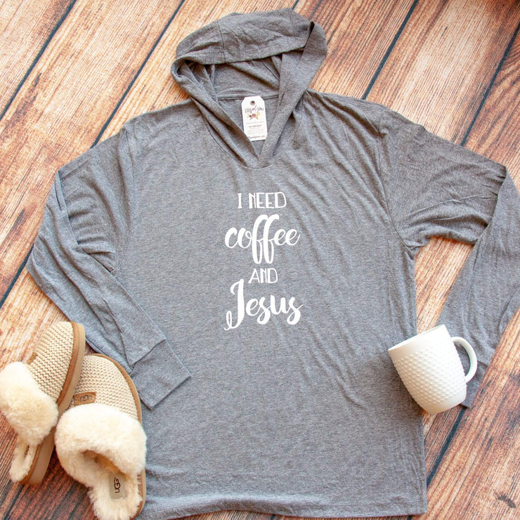 I Need Coffee and Jesus T-Shirt Hoodie