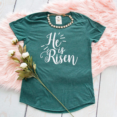 He is Risen Triblend Christian Tee Shirt
