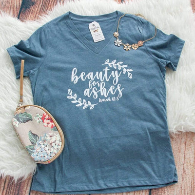 Beauty for Ashes Relaxed Ladies Vneck
