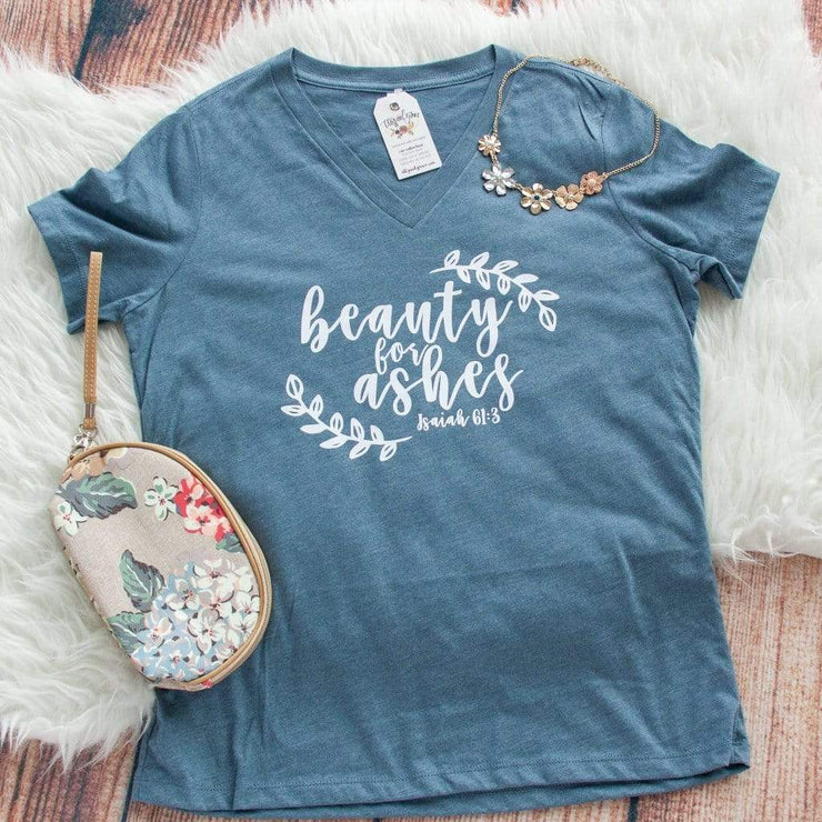 Beauty for Ashes Relaxed Ladies Vneck