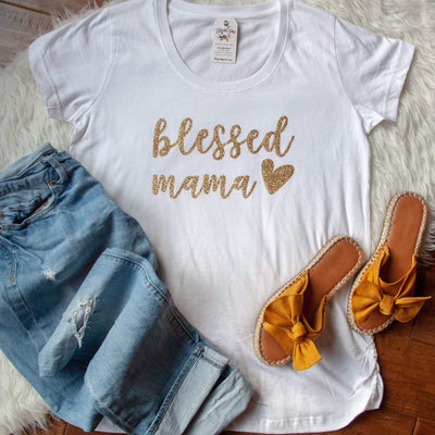 Blessed Mama Ladies Maternity Shirt