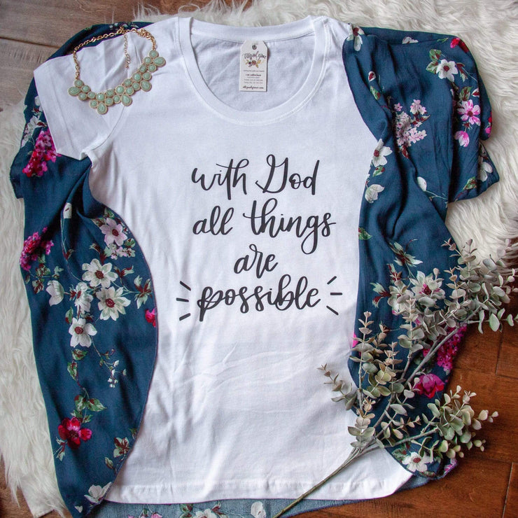 With God All Things are Possible Ladies Maternity Shirt