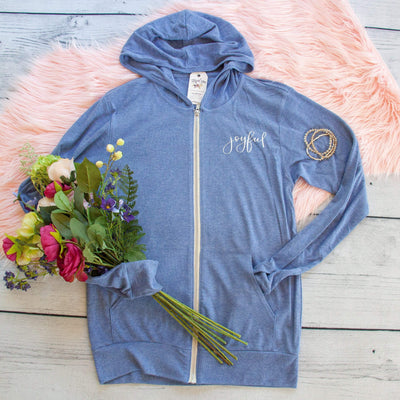 Joyful Lightweight Zip up Hoodie