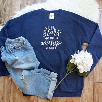 If the Stars were Made to Worship So Will I Premium Fleece Pullover