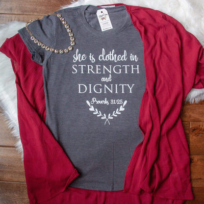 She is Clothed in Strength and Dignity Classic Short Sleeve Shirt