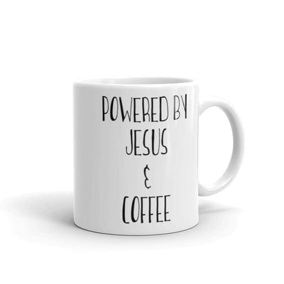 Powered by Jesus and Coffee Mug