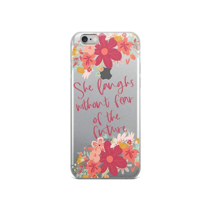 She Laughs without Fear of the Future iPhone Case