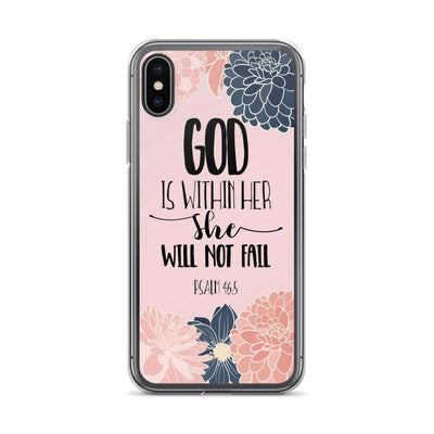 God is Within Her, She Will Not Fail iPhone Case