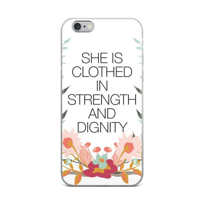 She is Clothed in Strength and Dignity iPhone Case